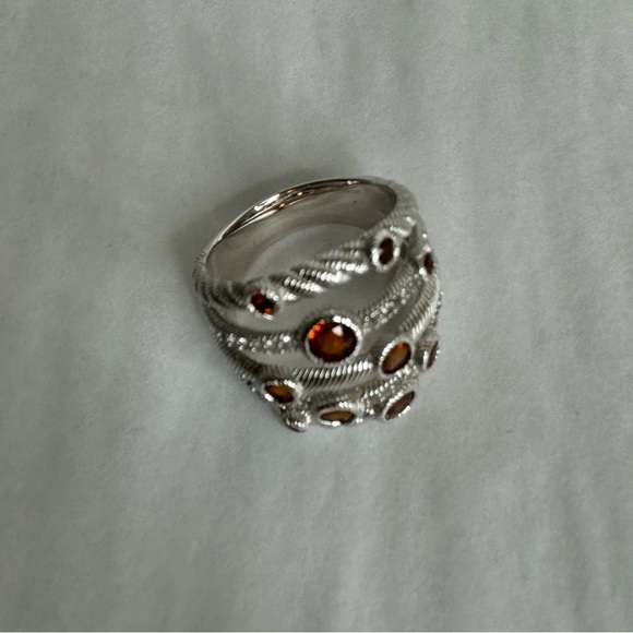 Judith Ripka Multi Band Ring Citrine Silver - Picture 6 of 7